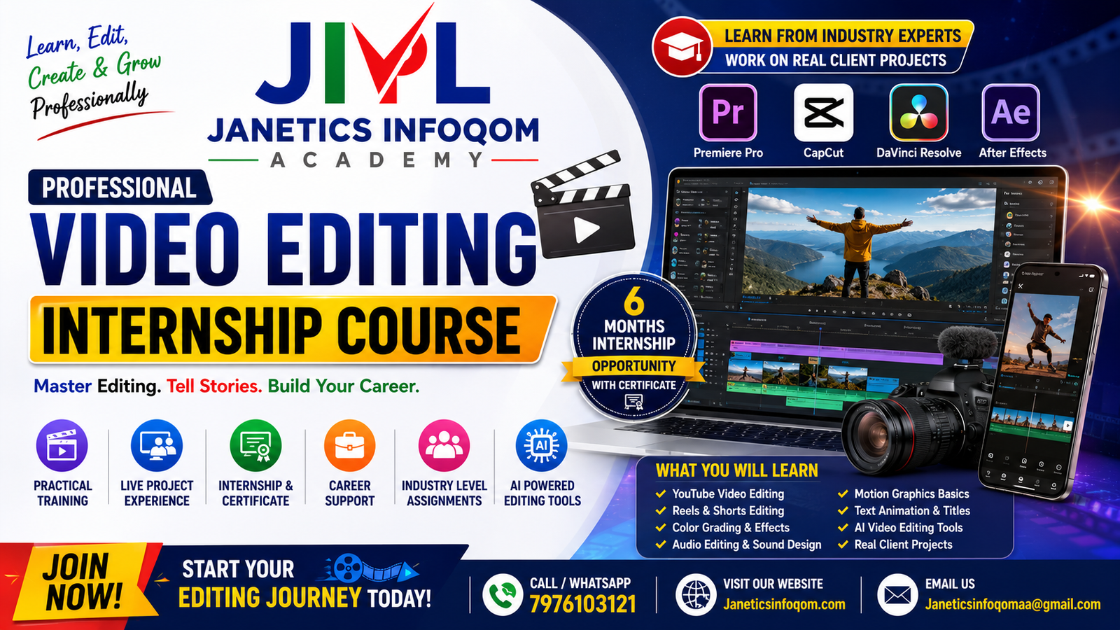 Video Editing Internship Course